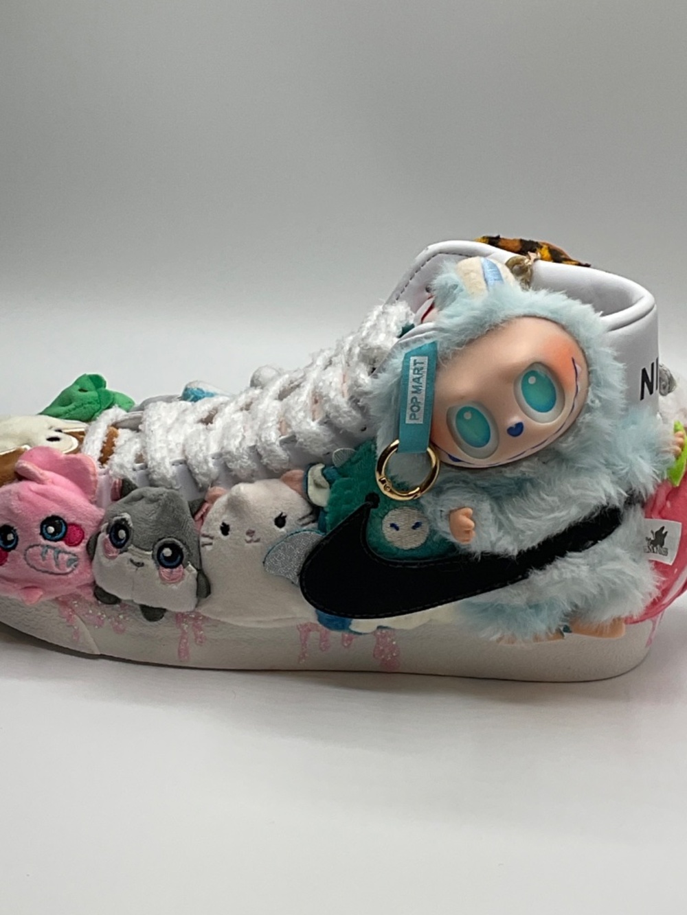 Skullpanda Labubu Nike Blazer Sneakers sz 10 - Picture 7 of 8